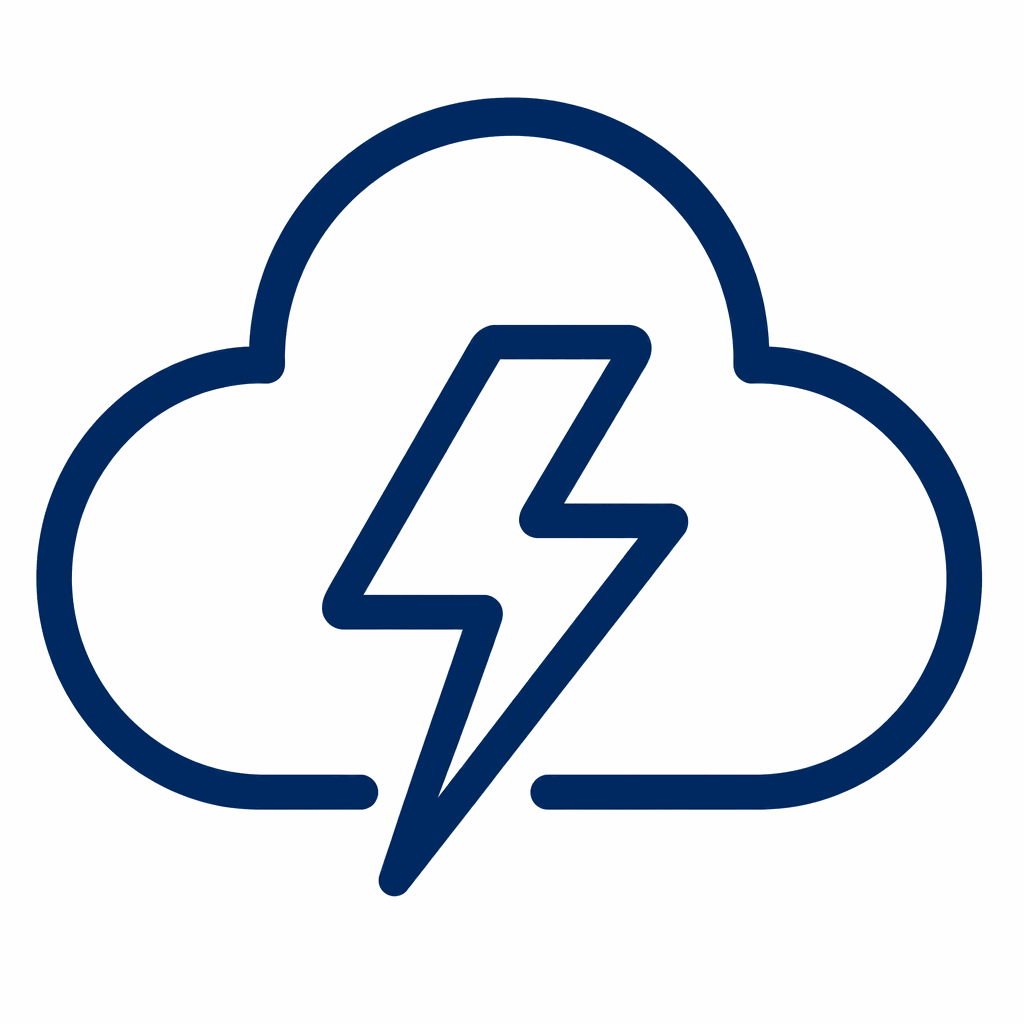 Cloud bolt, a icon example