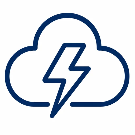 Cloud bolt, a icon example