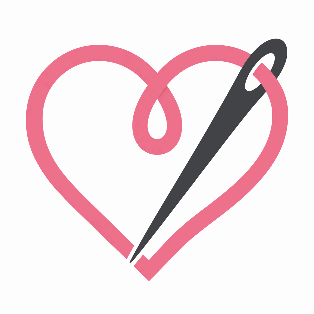 Stitch heart, a logo example