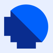 The 180 px Apple touch icon from the example package, the mark on a light blue square